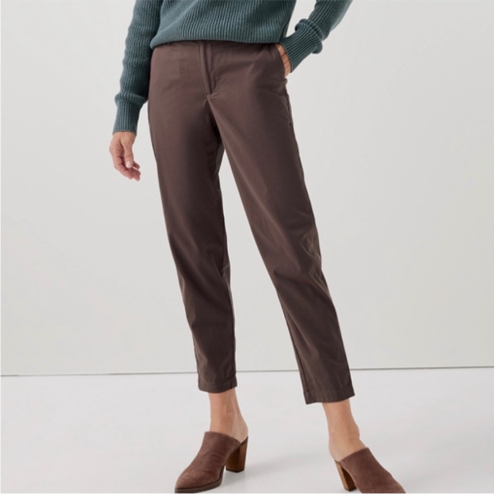 Pact Organic Cotton Boulevard Brushed Twill Chino Pants Carob